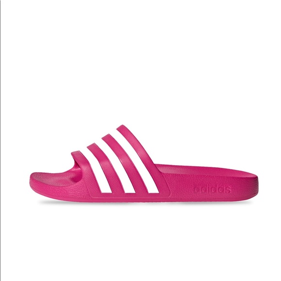 Women’s Adidas magenta slides sandals - Picture 3 of 4